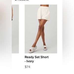 ALO Ivory Ready Set Short